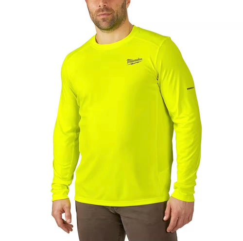 Men's Work Skin Medium Hi-Vis Light Weight Performance Long-Sleeve T-Shirt