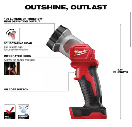 M18 18-Volt Lithium-Ion Cordless 100 Lumens LED Flashlight (Tool-Only)