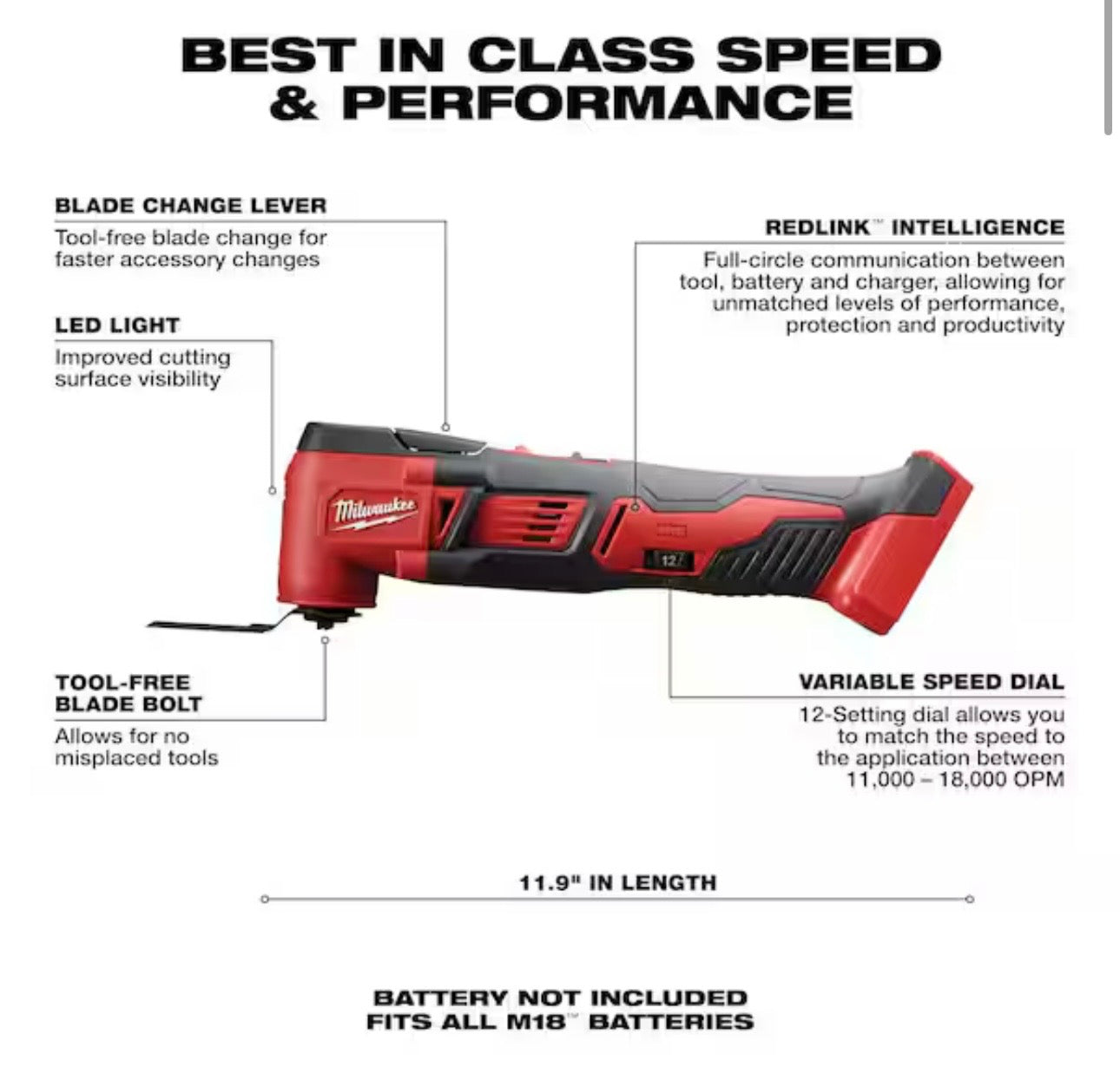 M18 18V Lithium-Ion Cordless Oscillating Multi-Tool (Tool-Only)
